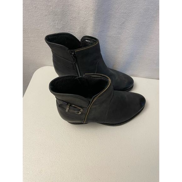 ELITES by walking cradles black ankle boots‎ leather made in Brazil size 6 - Picture 5 of 11